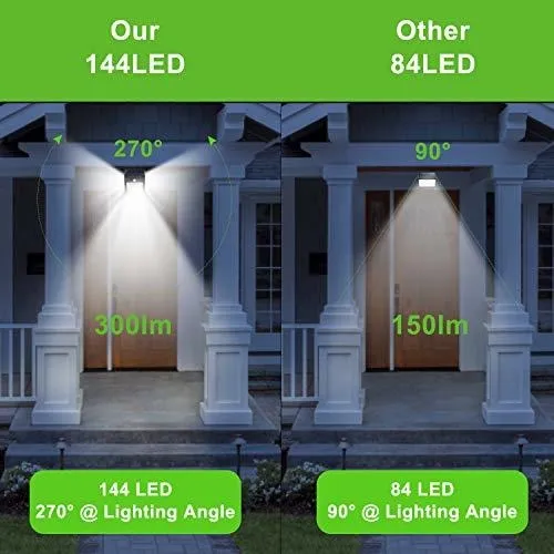 Solar Acampar Nueva Actualizacion 144 Led Sensor