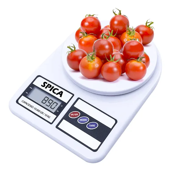 Balanza De Alimentos Spica Lbal-80 Digital 1gr A 10kg Cocina Alta Precision Color Blanco