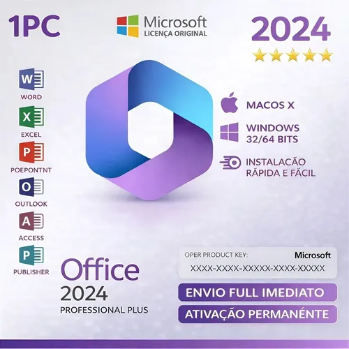 ゲーミングPC＋Win11Pro Office ProPlus2024 Licença Chave Office 2024 Pro Plus - Original Envio Digital