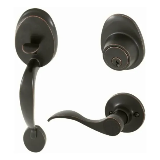 Honeywell 8106407 Wave Door Lever Handleset, Oil Rubbed