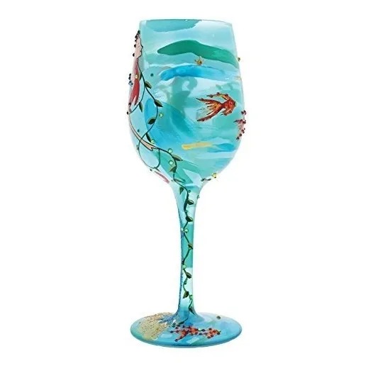 Vaso 10.2 In Alto 3.1 Ancho Largo Color Azul Verde