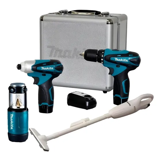 Combo 2 Parafusadeira Bat 12v + Aspirador + Lanterna Makita
