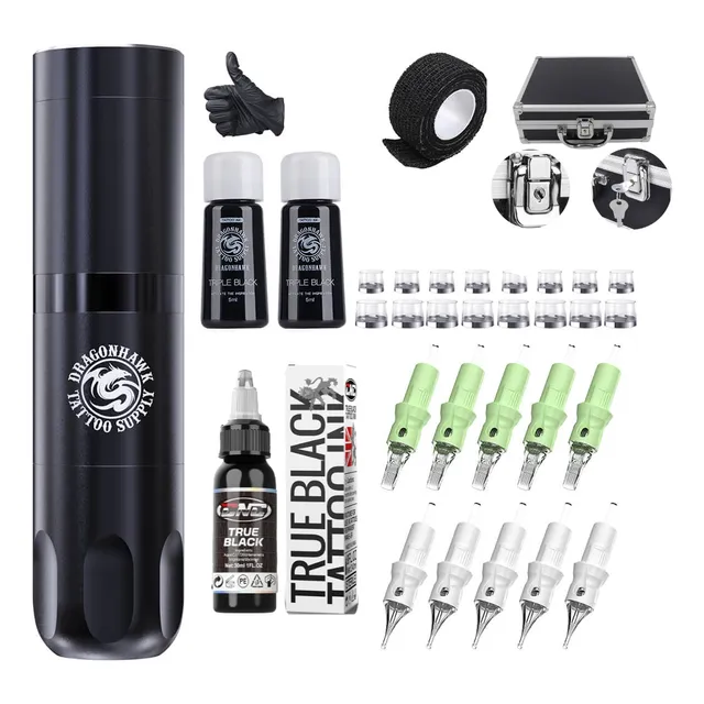 Kit De Tatuaje | Paquete De Inicio Dragonhawk X3 Con Máquina