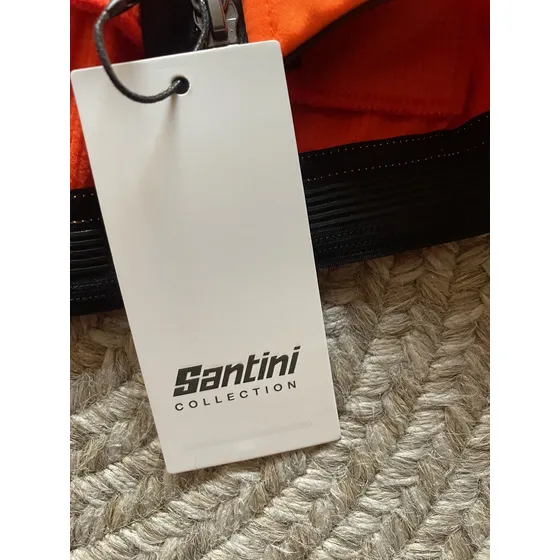 Chaqueta De Ciclismo Santini Vega Talla L , Color Naranja