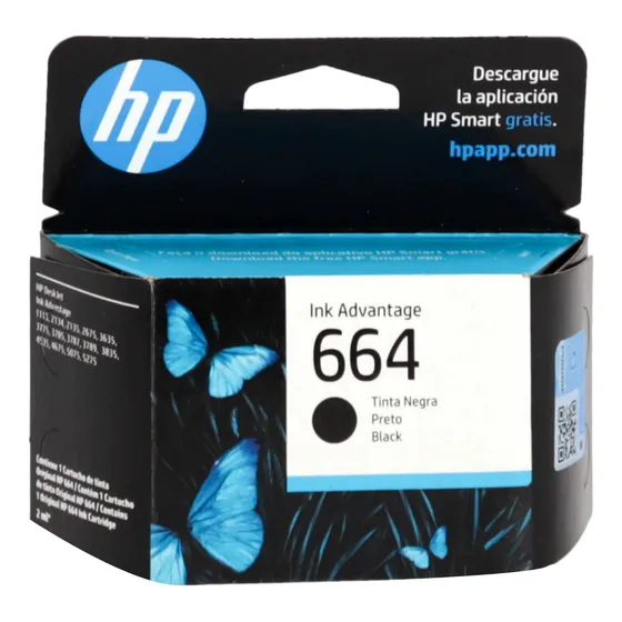 Cartucho Hp 664 Negro 664n Impresora 1115 5275