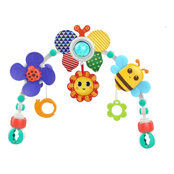 Arco Móvil Estimulación Bebé Para Coche-cuna-sillas Mariposa Color Multicolor Animal