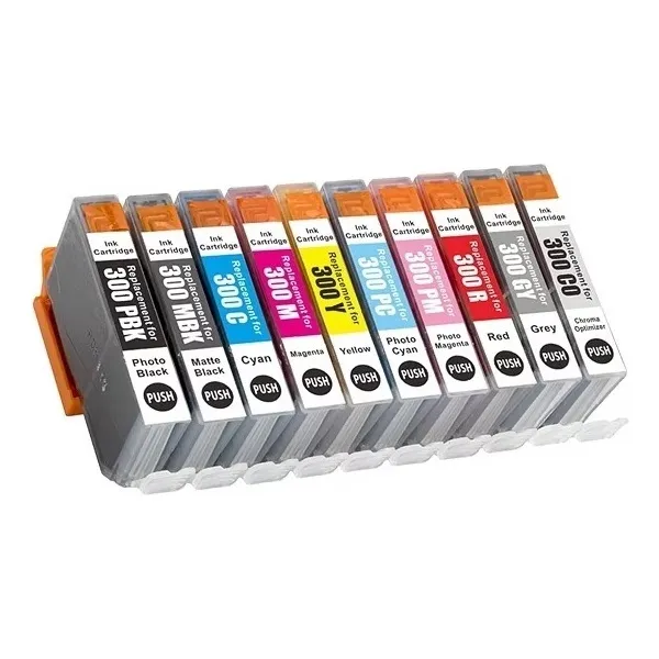 10 Cartuchos Para Canon Imageprograf Pro-300 Pro300 Pfi-300