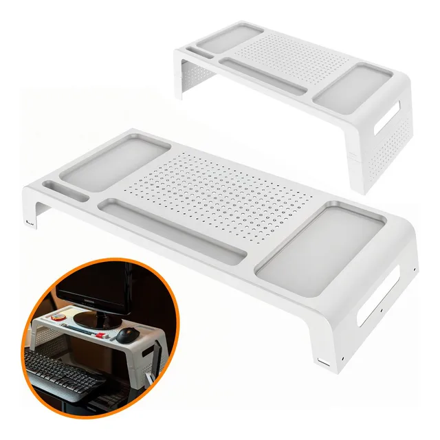 Apoio Suporte Para Monitor Ou Notebook Prime Maxcril Branco