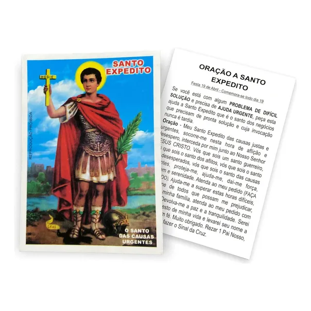 100 Santinho Folheto Oração Santo Expedito