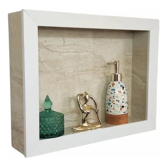 Nicho Sobrepor Banheiro Box Porcelanato 36x45 Cor Bege