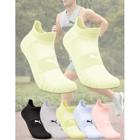 Meia Puma Poliamida Esportiva Corrida Dry Academia Soquete Amarelo Limão M (34-39)