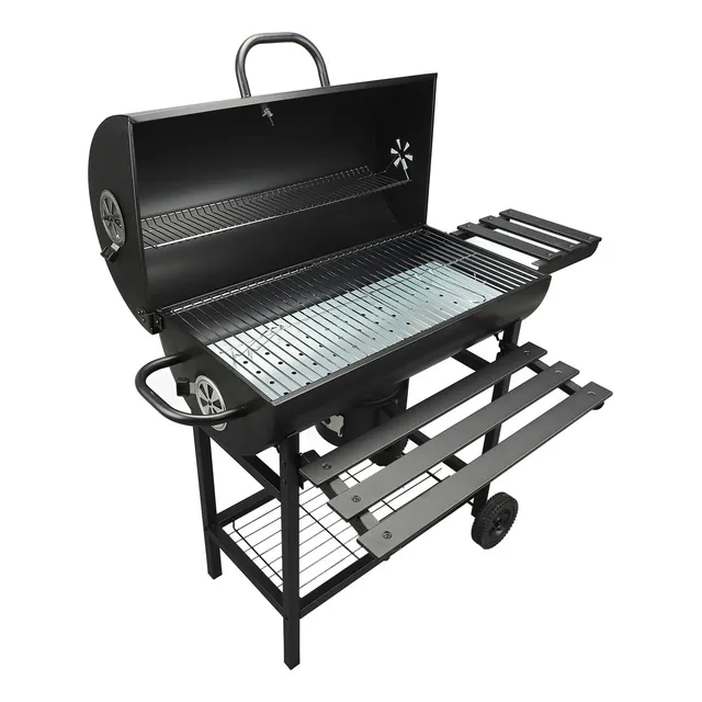 Asadores De Carbón Con Ruedas Parrilla Eléctrica Para Carne,parrilla Para Barbacoa Al Aire Libre, Estufa De Barbacoa Multifuncional Desmontable De Acero De Aleación 118x105.5x85cm/46.46x41.54x33.46in
