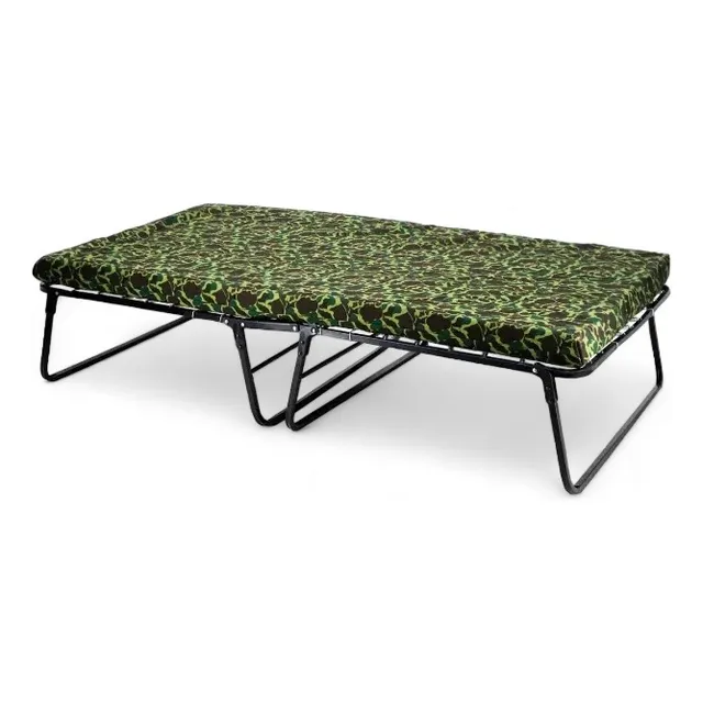 Catre Plegable Para Dormir Portatil Con Colchoneta Acampar Color Militar