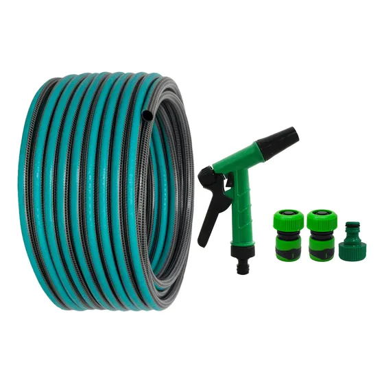 Manguera 3/4 X 25 Mts Anticolap Solytac + Pistola Riego