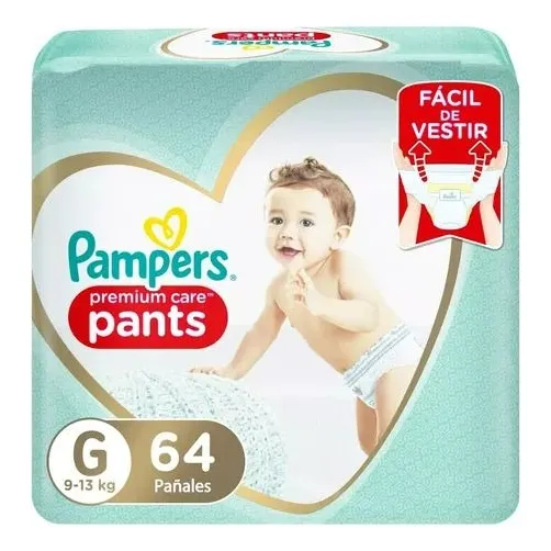 Pañales Pampers Premium Care Pants 64 Und Talla G Grande (g) Sin Género