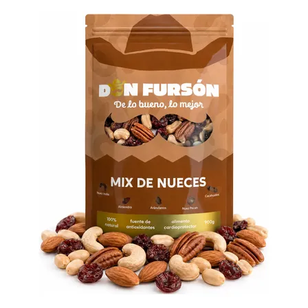Mix De Nueces 900g | Don Fursón | 100% Natural Con Arándanos Nuez Pecana / Nuez India / Almendra / Cacahuates