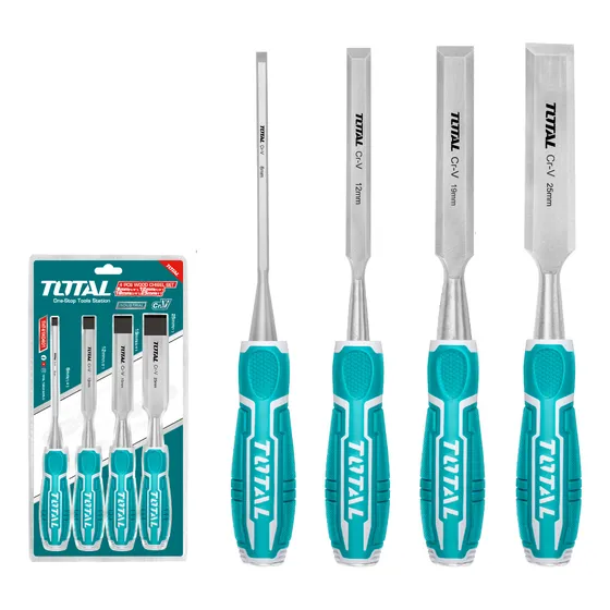 Formones Total Se X 4 Piezas 140x 6, 12, 19, 25 Mm