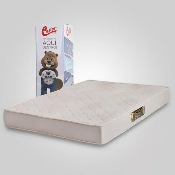 Colchão Castor Casal na Caixa Comfort Double Face D33 138x188x17cm