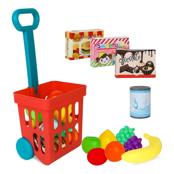 Carro De Compras Playkidz Con Alimentos Para Niños De