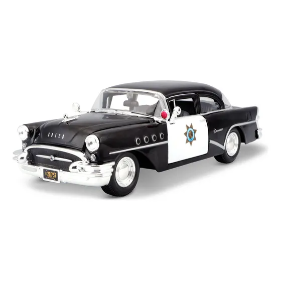 Miniatura de coche Buick Century 1955 Police 1:26 Maisto, color negro