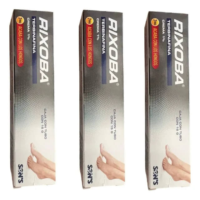 Pack 3pz. Terbinafina Crema Rixoba Tubo 15g.