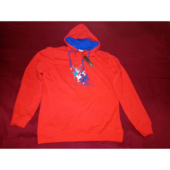 Hoodie Polo Club Santa Carolina Rojo Talla L