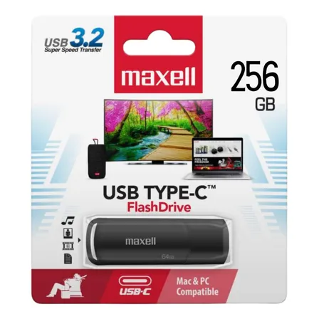 Pendrive Maxell Usb Tipo C 256gb 3.2
