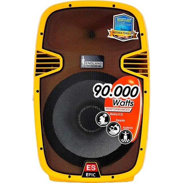 Caja Amplificada England Sound 15 Bt Usb Sd Fm Mic Y Stand Y