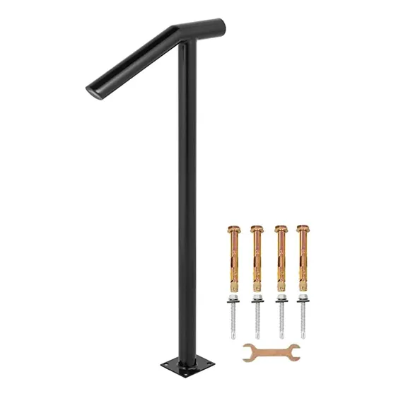 Vevor Barandal Pasamanos Inoxidable Exterior 1 A 2 Escalones Color Negro