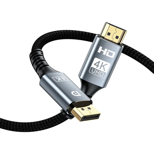 Cable Adaptador Displayport Hdmi 4k 2k Fhd 120hz Trenzado 3m