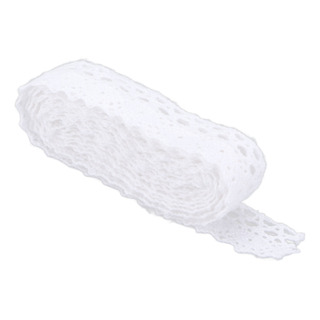 Cinta De Encaje Blanca Bordada En Blanco, Red De Algodón Par Cinta De Encaje Blanca Bordada En Blanco, Red De Algodón Par