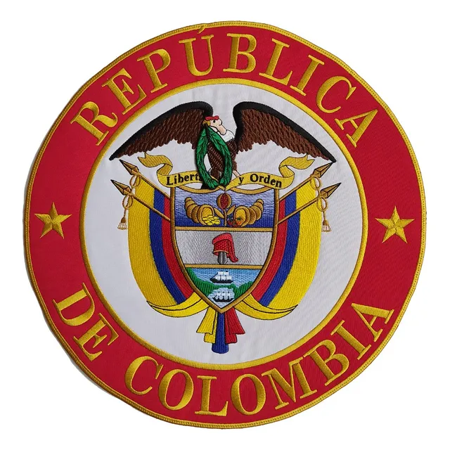 Parche Bordado Escudo Republica De Colombia 40cms Condor