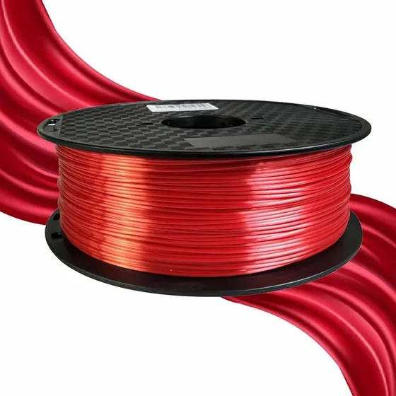 Filamento Pla Para Impresion 3d 1,75 Mm 1 Kg Color Rojo Seda