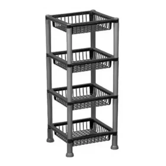 Organizador De Plástico 4 Estantes Ideal Frutas Y Verduras 