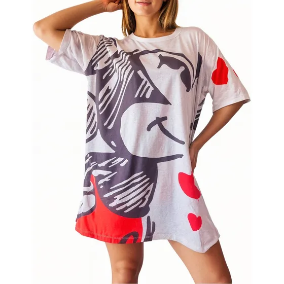 Remerones Animados Personajes Mickey Unisex Remera Oversize