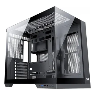Gabinete Gamer Redragon Wideload Pro Ca-604b-pro Preto Mid Tower Vidro Atx Gabinete Gamer Redragon Wideload Pro Ca-604b-pro Preto Mid Tower Vidro Atx
