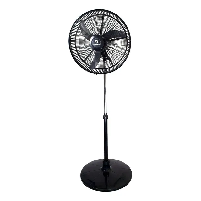Ventilador de pie Indelplas IVP24 turbo con 3 palas color negro estructura color negro, 60.96cm de diámetro