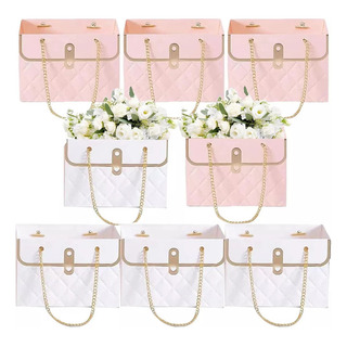Bolsa De Regalo Rectangular Con Forma De Caja De Flores, 8 P Bolsa De Regalo Rectangular Con Forma De Caja De Flores, 8 P