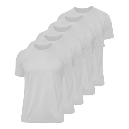 Kit 5 Camisetas Básicas Dry Academia Treino Masculina