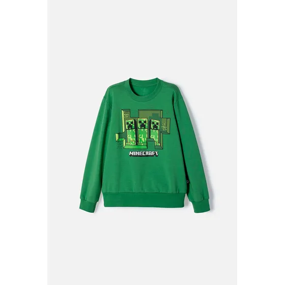 Buzo De Minecraft Cerrado Verde Para Niño