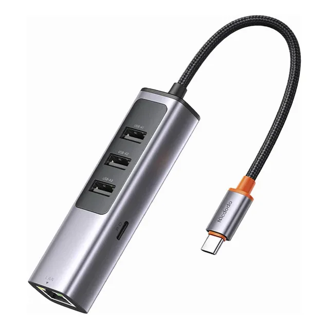 Hub Usb C 5en1 Adaptador Puerto Pd Ethernet Y Usb 3.0 Mcdodo