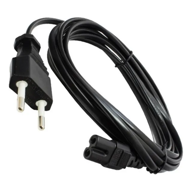Cable De Poder Corriente Tipo 8 1,5 Metro Ficha Dos En Línea