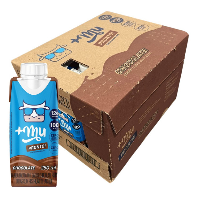 +mu Pronto Bebida Com Whey Chocolate 250ml -12 Unidades +mu Pronto Bebida Com Whey Chocolate 250ml -12 Unidades