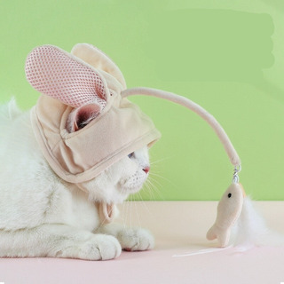 Tocado Creativo For Gato Con Sombrero De Plumas Tocado Creativo For Gato Con Sombrero De Plumas