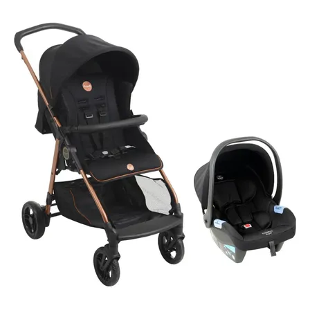 Travel System Lui 22 kg Preto Cobre - Burigotto