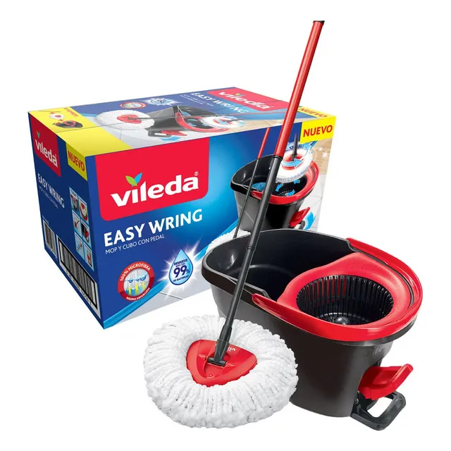 Trapeador microfibra cubeta con pedal Vileda Easy Wring