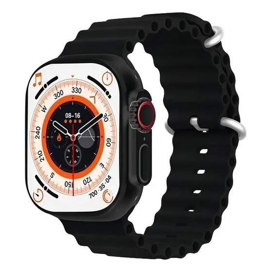 Reloj Inteligente T800 Ultra Smartwatch Carga Inalámbrica Negro