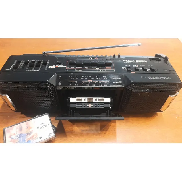 Radio Grabadora Casette Sharp-unico Negro