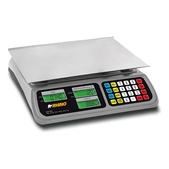 Báscula Digital Para 40kg Rhino Bar8 Rs Conexion A Pc Rbanda