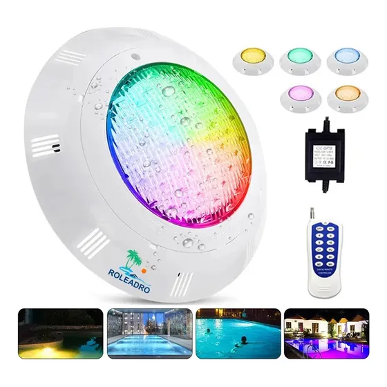 Lámpara Led Sumergible Con Transformador P Iluminar Alberca Roleadro